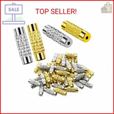 50 Pcs Brass Screw Twist Clasps for Jewelry Making - Barrel Clasp, Cord End Caps
