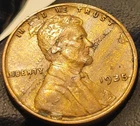1935 P 1C BN Lincoln Wheat Penny Cent! Lamination Error? Huge!