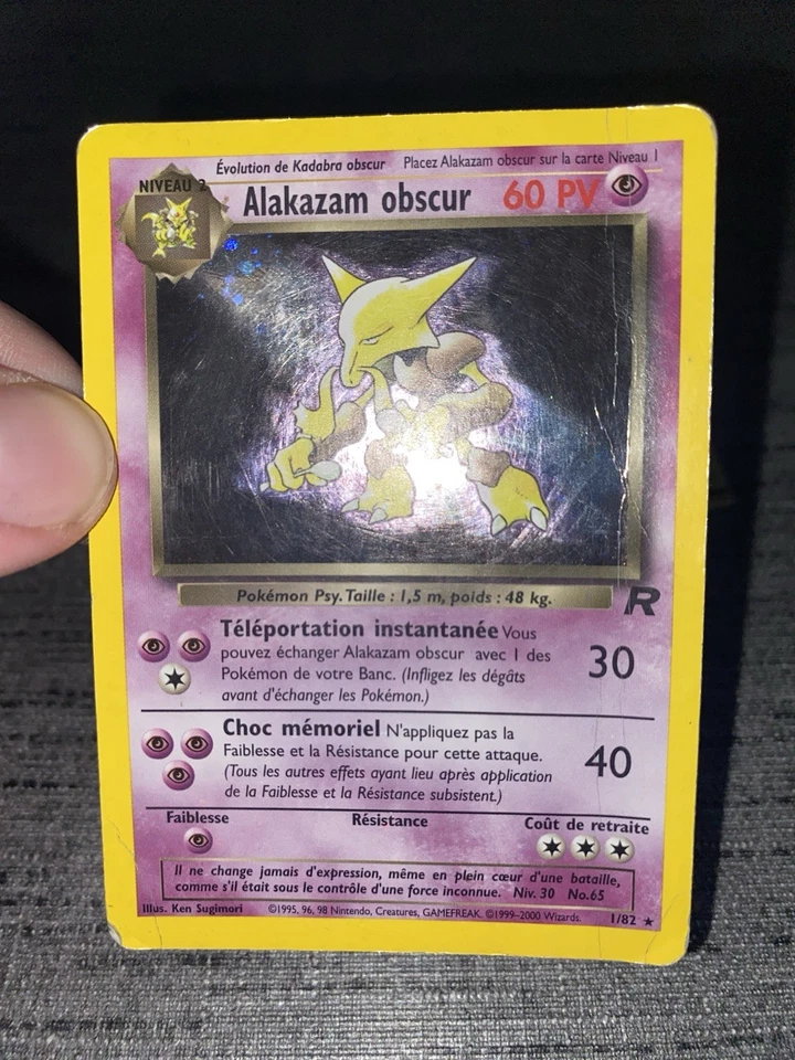 Carte Pokemon Alakazam Obscur 1/82 Rare Holo Team Rocket Français OCCASION - Photo 3/4