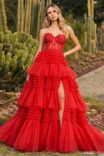 Sherri Hill 55682 Red Gown   Stunning Pageant, Prom, Formal Dress   Size 6
