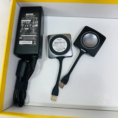 2 Barco Clickshare R9861500D01 Wireless USB Button + Power Adapter See Photos