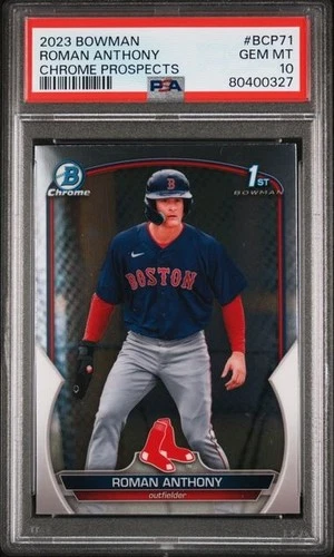 ROMAN ANTHONY 1st 2023 Bowman Chrome Prospects BOSTON RED SOX Rookie RC PSA 10