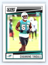 2022 Score Channing Tindall Rookie #355 Miami Dolphins RC