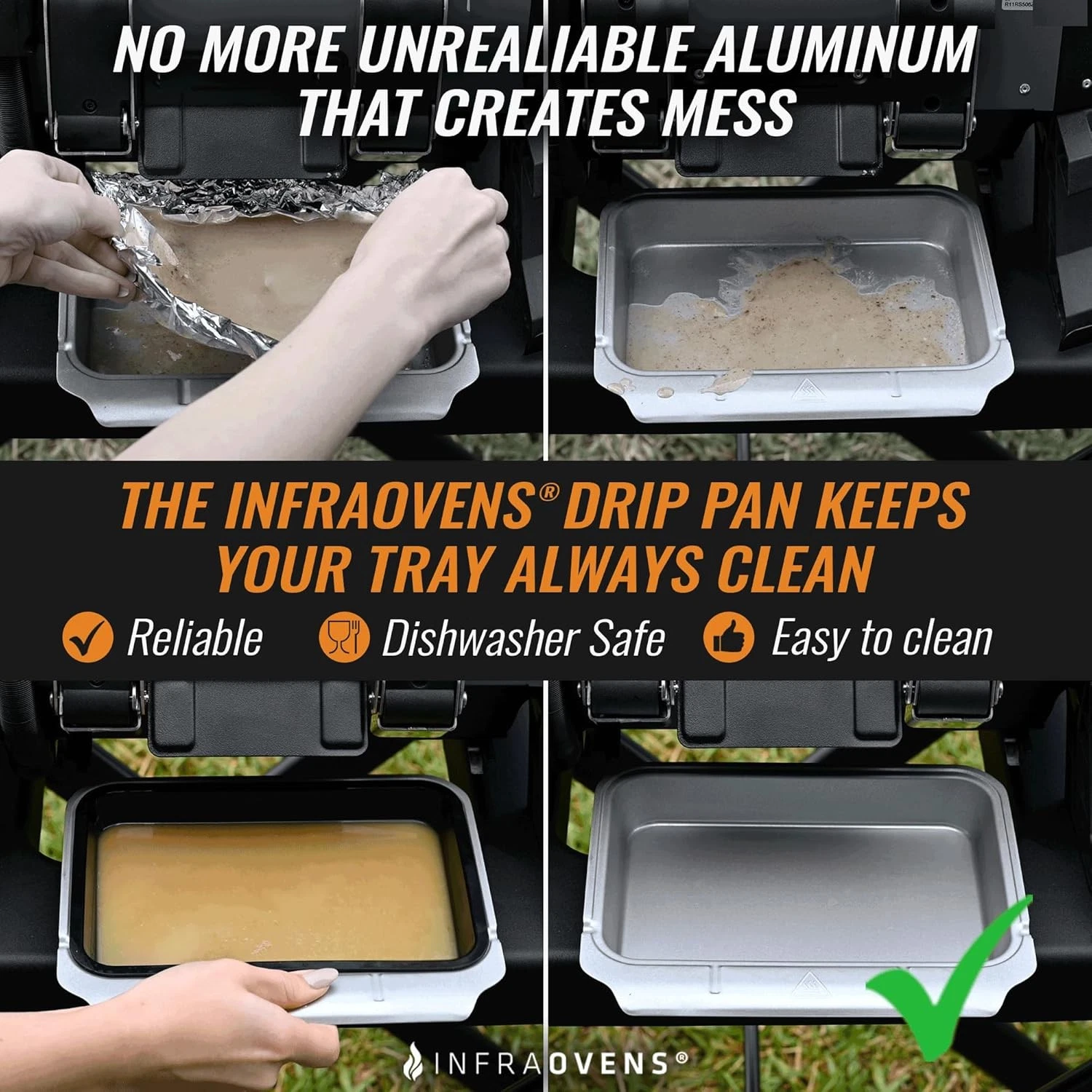 INFRAOVENS Drip Pan Liner for Ninja Woodfire Outdoor Grill