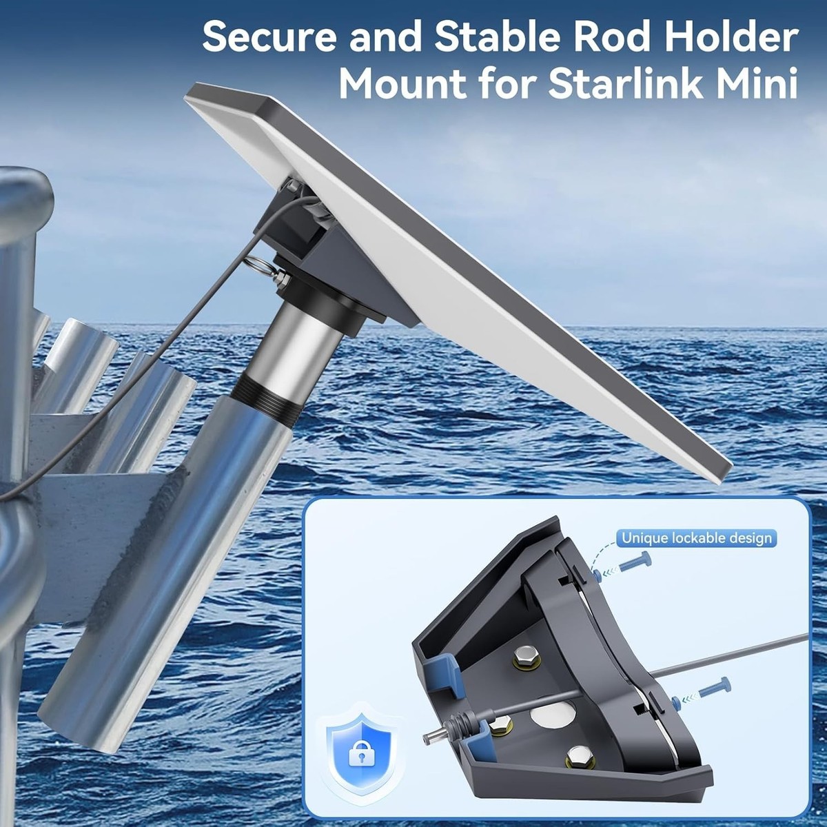 starlink fishing rod holder RAM Tough-Claw Heavy Duty Mount for Mini  RAM Mounts Dual Locking System Features an upgraded dual Starlink Mini Rod Holder Mount