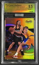 RASHEED WALLACE MBA 9.5 1998-99 BOWMAN'S BEST #51 REFRACTOR 388/400 MBA SILVER