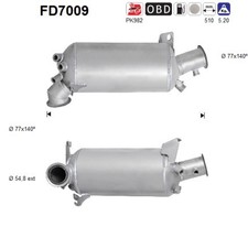 PARTIKELFILTER FÜR VW MULTIVAN T5 (7HM, 7HN, 7HF, 7EF, 7EM, 7EN) - AS FD7009
