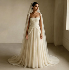 Simple A Line Wedding Dresses Pleat Classy Bridal Gowns Zipper Beach Bride Dress