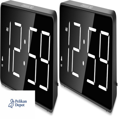 Digitalwecker mit Snooze Funktion 24h Helligkeit Lautstärke USB Lade