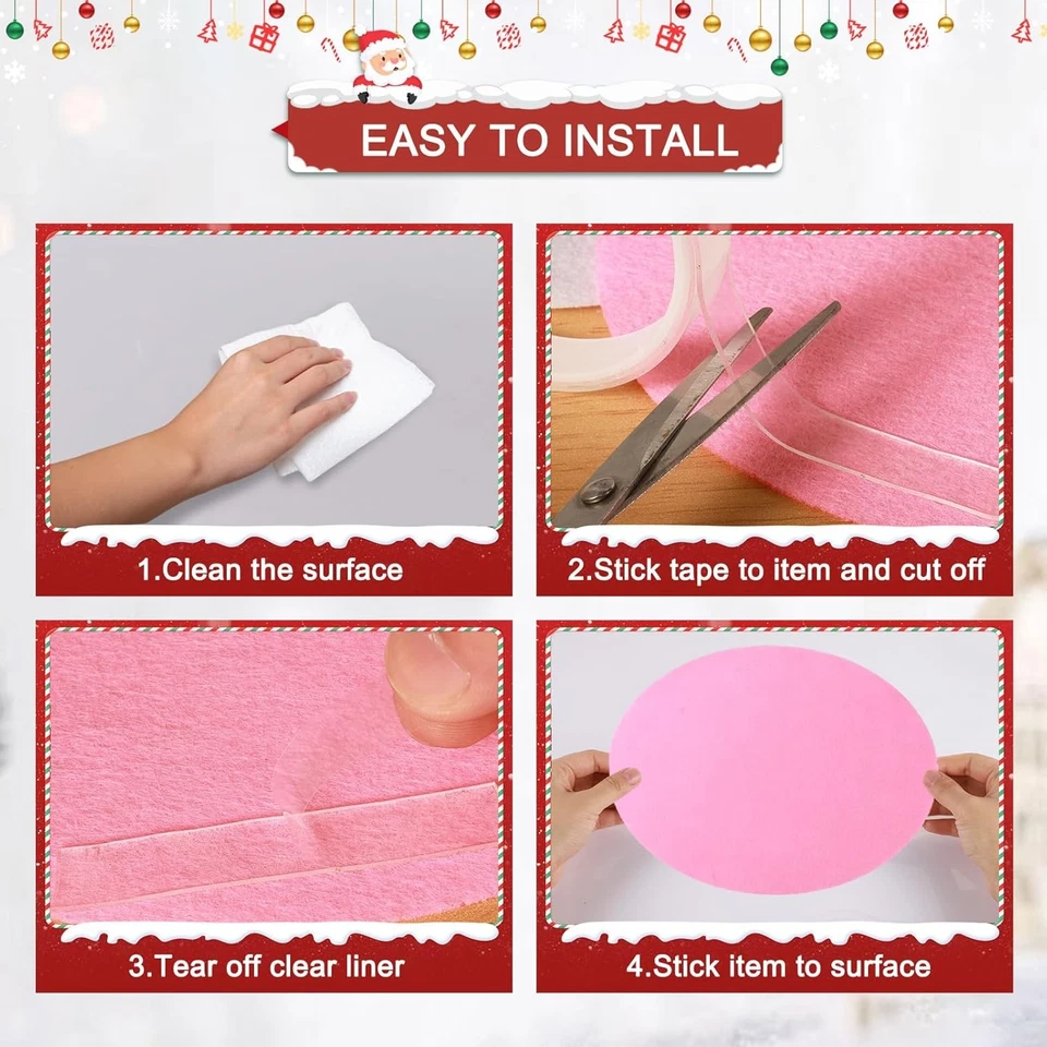 圣诞老人门罩装饰,6.5 X 3.9 英尺大号 DIY 毛毡圣诞圣诞老人套装,Mer — 第 3/4 张图片