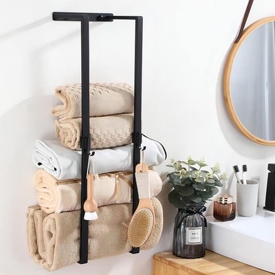 MANYHORSES wall Mounted Towel Rack,Towel Racks for Bathroom,Bathroom Towel St...