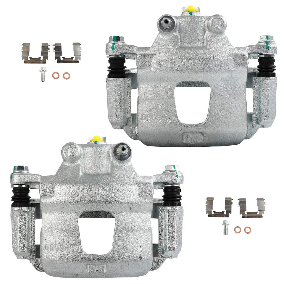 Pinzas de freno delanteras izquierda y derecha para Nissan Máxima V6 3,0 L 1989-1999 con par de soportes Foto 2 de 4