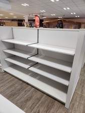 Komplette Ladeneinrichtung Regalsystem Gondelregale Verkaufsregale weiß+Zubehör