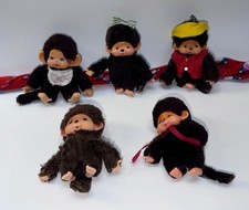 MONKEE BOOS, HUGE TLC LOT OF 5 VINTAGE BABY MONKEE-FRIENDS, 1980!