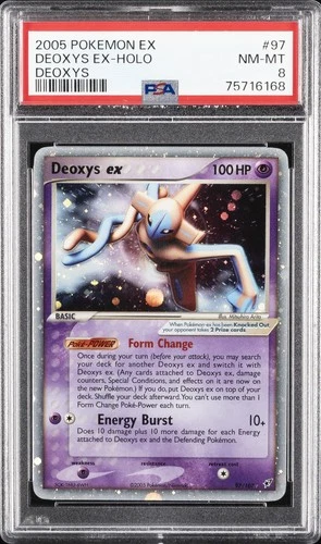 2005 POKEMON EX DEOXYS #97 DEOXYS EX-HOLO PSA 8