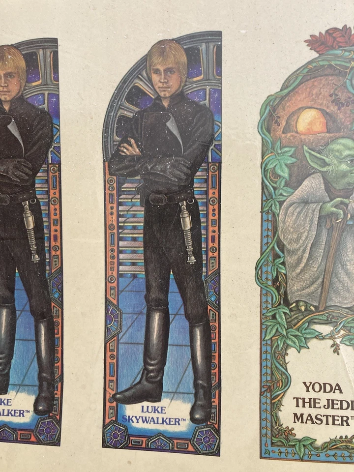 El Retorno del Jedi Casa Aleatoria Marcador Hoja Sin Cortar Póster Yoda Luke Ewok 25x35 Foto 4 de 4