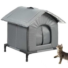 Outdoor Cat House, 2026 New Weatherproof Outside Cat House Can Accommodate 22...