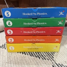 Hooked On Phonics Learn to Read Levels 1-5 Cassettes, Flash Cards, Books 1998