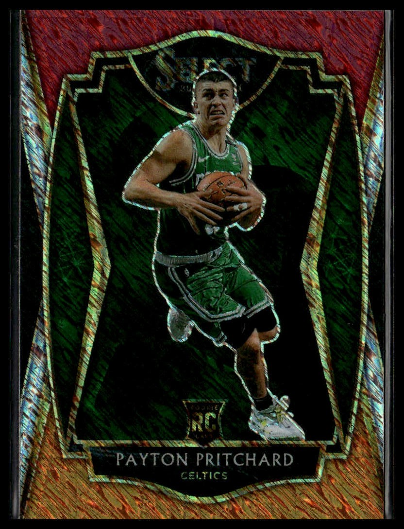 2020-21 Panini Select #196 Payton Pritchard Red White Orange Flash Premier Level