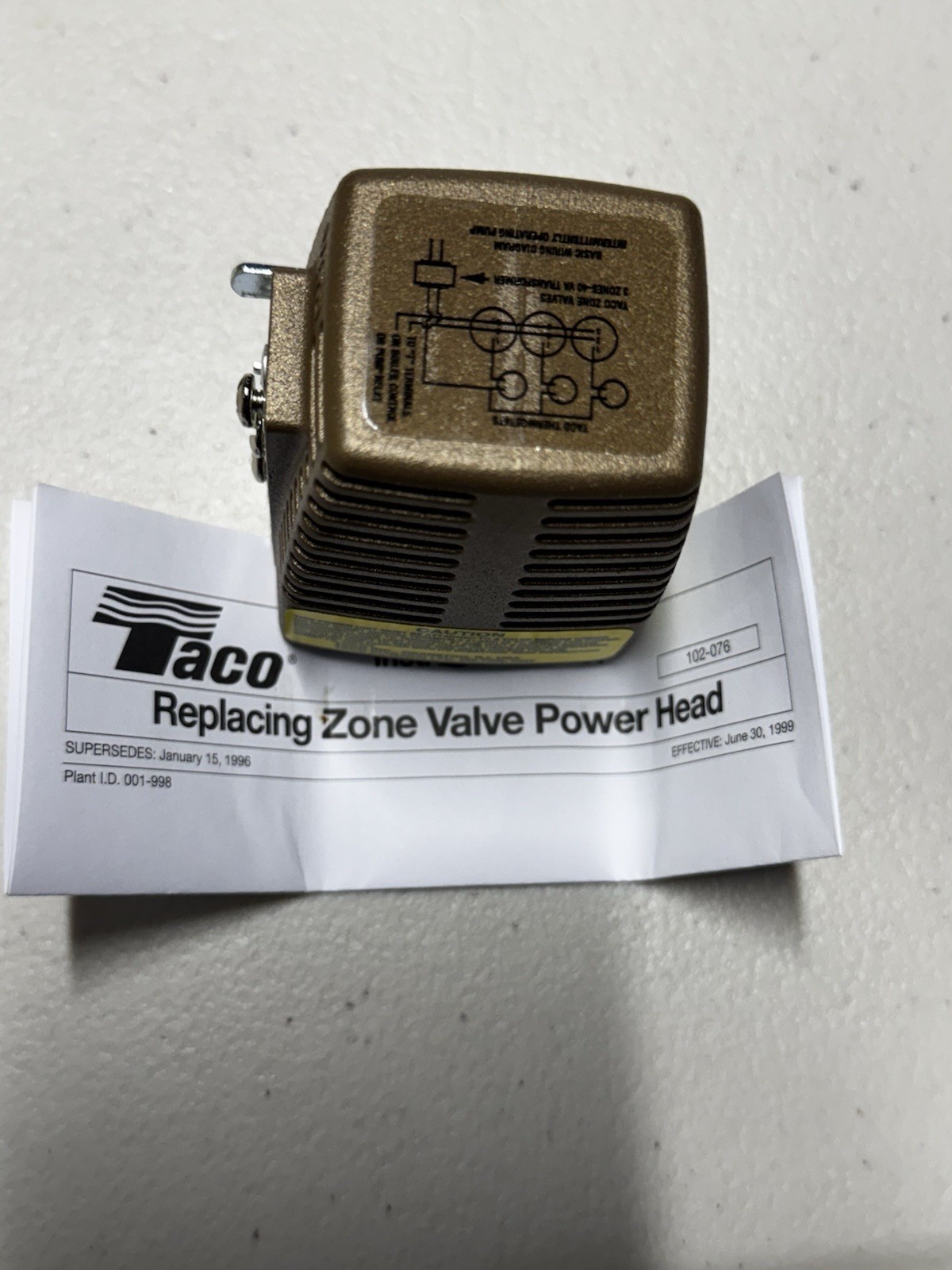 Taco 555-050RP Zone Valve Power Head Replacement New Open Box