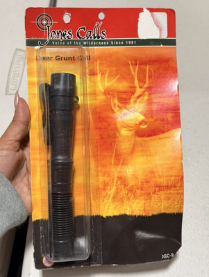 Jones Calls JGC-9 Deer Grunt Call Black Plastic Adjustable O-Ring w/ Lanyard