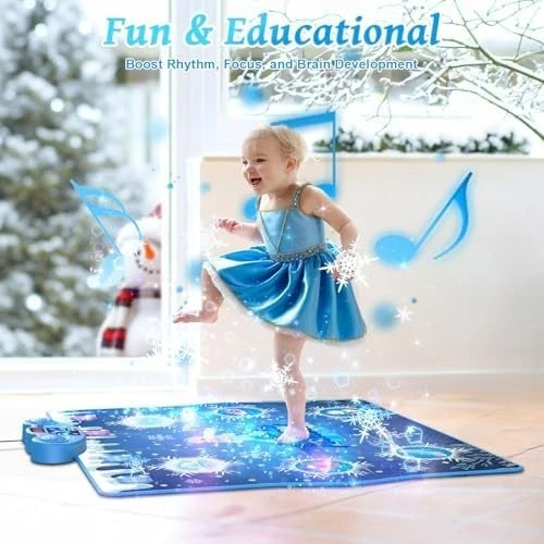 Alfombra de Baile Unicornio, Mezclador de Baile Ritmo Step Play Mat, Almohadilla de Baile Rosa con LED... Foto 2 de 4