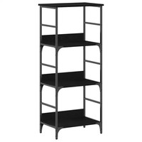 BüCherregal Schwarz Eichenoptik 50X33X117,5 Cm Standregal