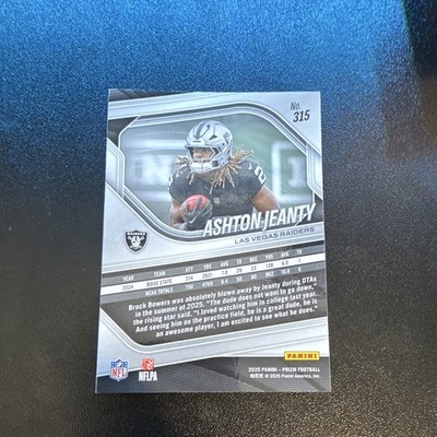 2025 Panini Prizm Rookie Ashton Jeanty Silver Prizm