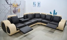 divano ad angolo design divano set pelle relax funzione sofa -- design protetto --
