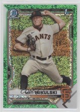 2021 Bowman Draft Chrome Green Sparkle Refractor 45/99 Matt Mikulski 14rq