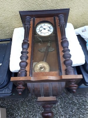 75 cm großer BADUFA Wandregulator  ca. 1900 Wanduhr wallclock Gründerzeit