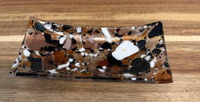 Con Vetro Prodotto A Murano Art Glass Trinket Tray Italy