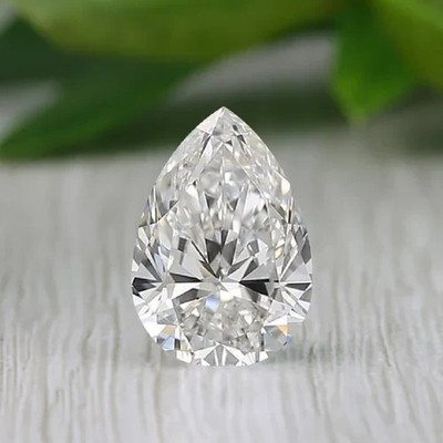 2.10 Ct Loose Moissanite Pear 7 x 11 mm D, IF, Diamond Tester Pass Certified