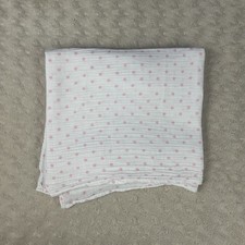 Carter's Pink White Polka Dots Baby Swaddle Blanket Muslin Security Lovey Thin