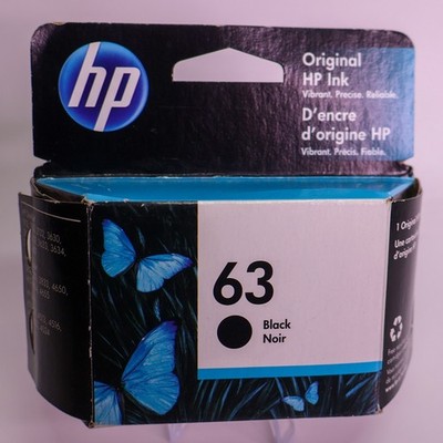 HP 63 Black Ink Cartridge F6U62AN Genuine Sealed Expired 2020