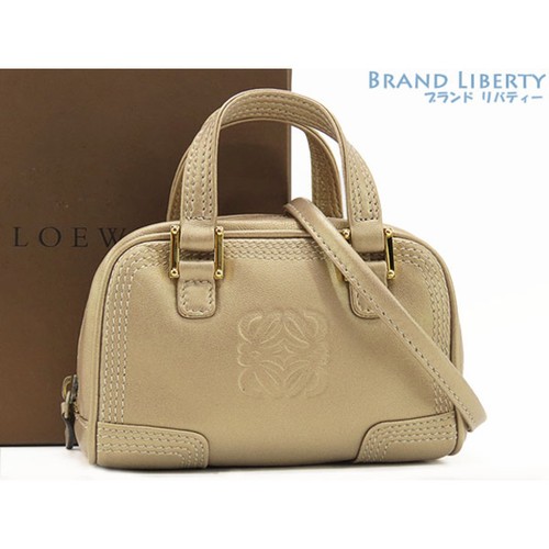 Loewe Micro Mini Amasona 2 Way Handbag Shoulder Pouch Pochette Hand Used LIBR-0