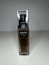 NYX Can't Stop Won't Stop 24 HR Full Coverage Foundation Deep Ebony, NEW NO LID