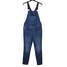 TU Dungarees Blue Maternity Tapered Stretch Denim Women's L 12 W30-32 L29