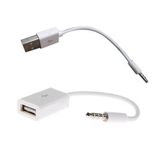 1 PC 2-Style to Choose 5mm Jack Plug to USB USB Power Charger Sync Data Transfer