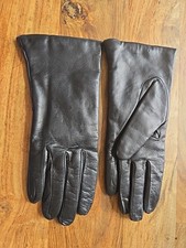 Vintage Sermoneta Kidskin Leather Ladies Driving Gloves Cashmere Brown Sz 7