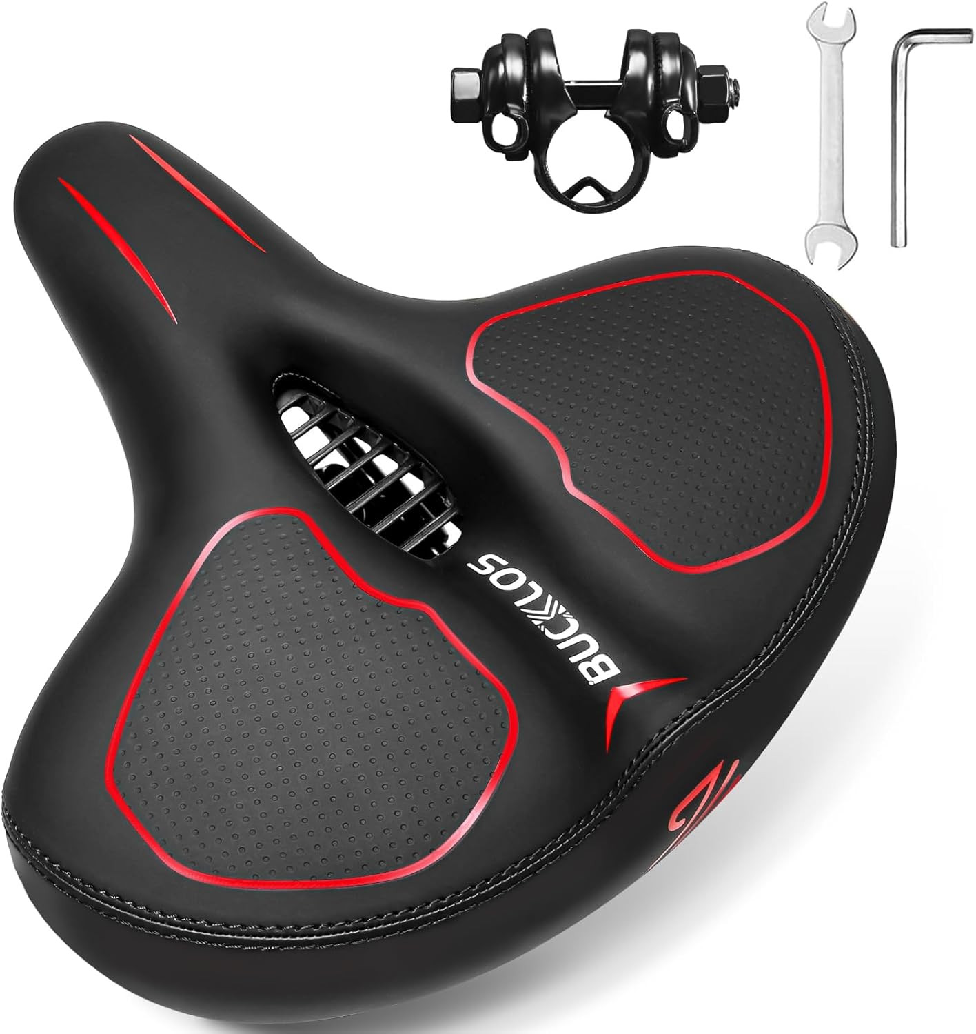 Wide Bike Seat for Men Women Ebike Seats Comfort Extra Large