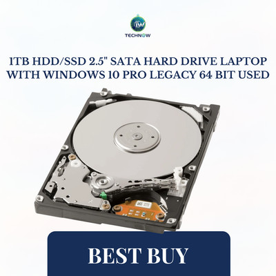 1TB HDD/SSD 2.5'' SATA Hard Drive Laptop with Windows 10 Pro Legacy 64 bit Used