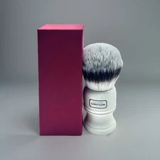 Alexander Simpson Shaving Brush Synthetic Bristle Ivory Handle + Box New