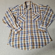 Vintage Levi  s Men  s Plaid Long Sleeve Button-Up Shirt Large