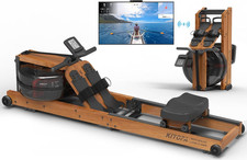 Vogatore per Palestra Domestica, Vogatore Pieghevole in Legno Di Quercia, Con Mo