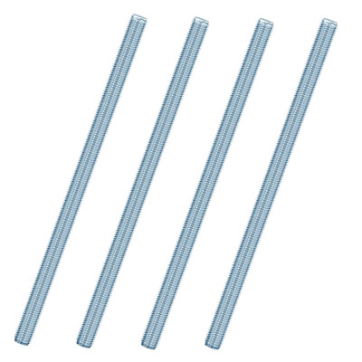 4 Stück Gewindestange M10 Edelstahl, Gewindestangen M10x300mm, DIN 976 Gewindest