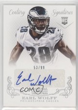 2013 Panini National Treasures Rookie Signatures 53/99 Earl Wolff #277 Auto 2t7