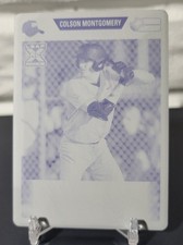 2021 Leaf Colson Montgomery 1/1 Cyan Printing Plate Pro Set #PS-CM2 Rookie