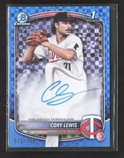 2025 Bowman Cory Lewis -CLE Chrome Prospect Auto Blue X-Fractor Auto /150 TV2614