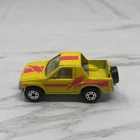 Yellow Isuzu Amigo Matchbox Rare Vintage 1991 Yellow Pink Stripes Pickup Truck